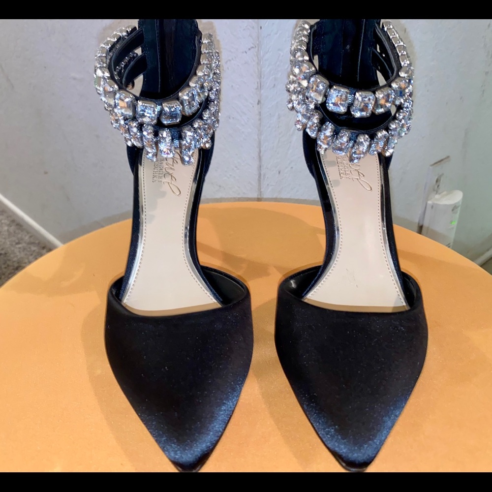Badgley mischka Rhinestone Black Heels
